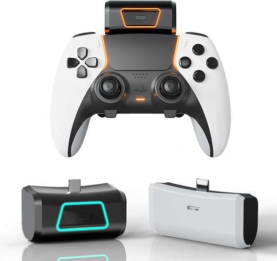 Rechargeable Battery Pack Compatible with PS5 Dualsense/Edge Controller,Play and Charge Kit for PlayStation 5 Controller,USB Type-C Charging Cable,+10 Hours of Battery Life,1 Pack