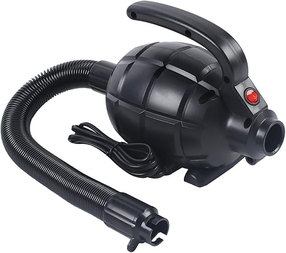 Electric Air Pump Portable Air Pump, Quick Fill Inflator Deflator with 4 Sizes Nozzle, 600W High Power Electric Pump 2.4psi, Black, for Inflatables Mattress Bed, Paddle Board, Gymnastics Mat