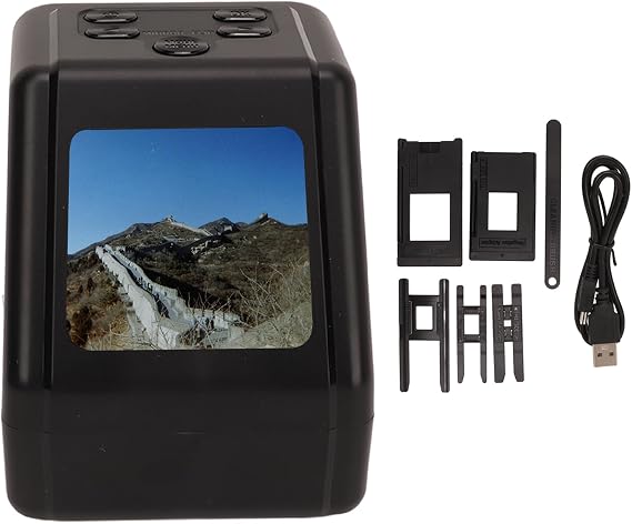 Film & Slide Scanner, 22MP Digital Negative Scanner Convert 135 126 110 Super 8 Film Slides to JPG Photos, High-Speed Digitizer with 2.0" LCD Screen for Color & Negatives