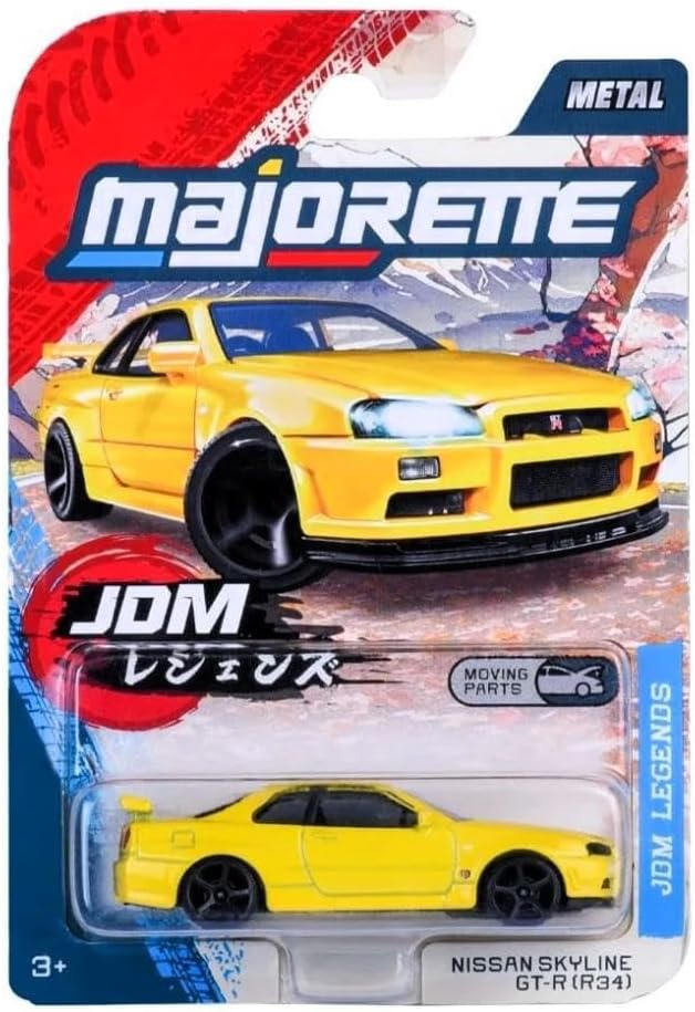 Majorette Japan Serisi Premi̇um Arabalar NIissan Skyline GT-R (R34) Sarı