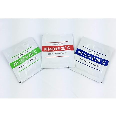Set of pH Buffer Solutions, Makes 250ml - Calibration Ph Meter, PH7.00, PH4.01, PH10.01
