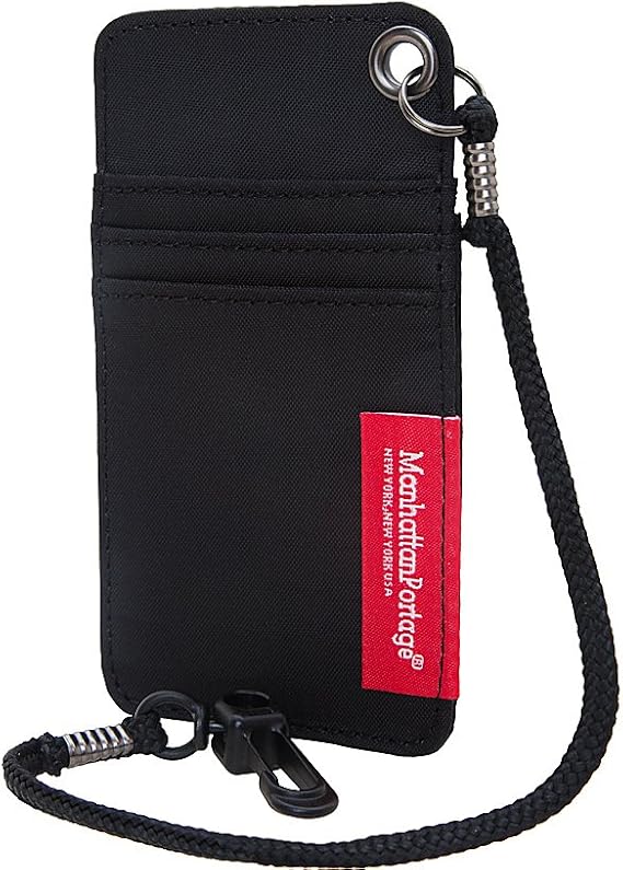 Manhattan Portage City Tech Id Case ( Black, One Size, Water Resistant, ID Compartment, Clear, Credit Cards, MetroCard, Business Cards, Loop, 210D, Traveler )