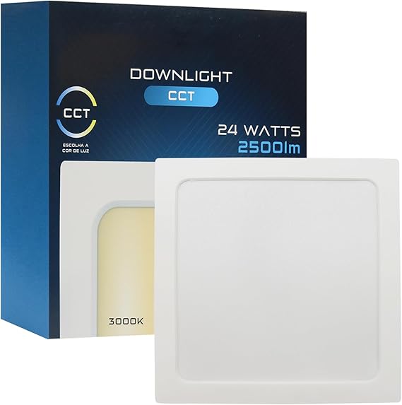 24W Square Recessed Ceiling Flat Panel Down Light Ultra Slim Lamp 2500ml Warm White 3000K Neutral 4000K Cool 6500K Spotlights for Kitchen Dining Living Room Office No Dimmable [Energy Class F]