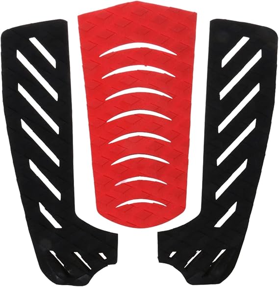 Surfing Equipment 3 Piece EVA Surfboard Deck Traction Pad Shortboard Longboard Skimboard Traction Pad Deck Grip Tail Mat Stomp Pad for Surfboard