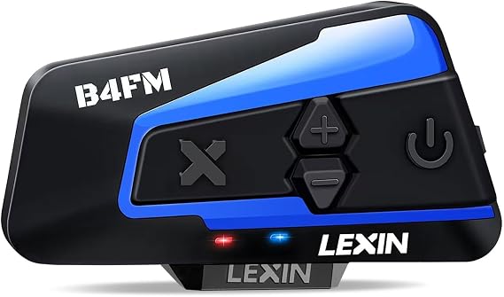 LEXIN B4FM Motorrad Intercom Helm Headset für bis zu 10 Motorräder mit 2000m Reichweite DSP und CVC Geräuschunterdrückung Motorradhelm Kommunikationssystem mit Musikteilen Funktion