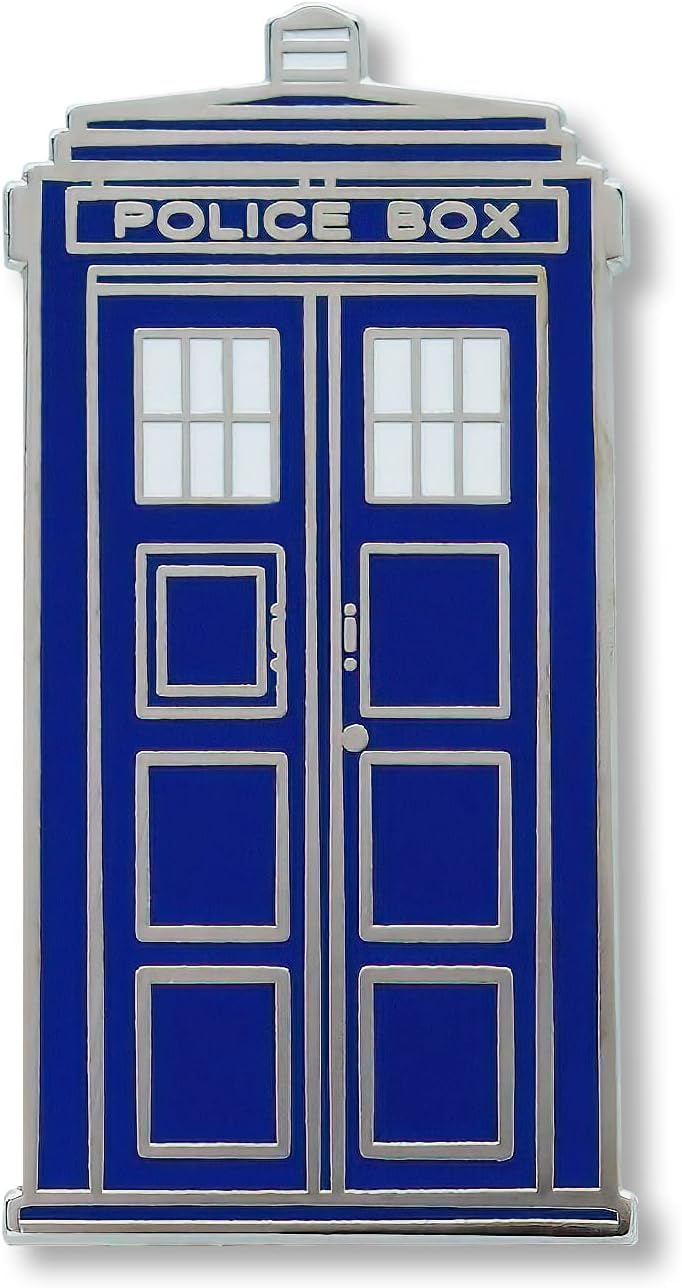 Apex Imports Tardis Whovian Retired Enamel Lapel Pin 1"