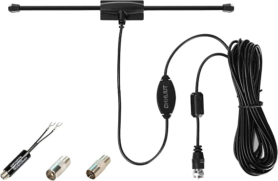75 Ohm Indoor FM Antenna for Stereo Receiver, 16Ft Dipole F Male