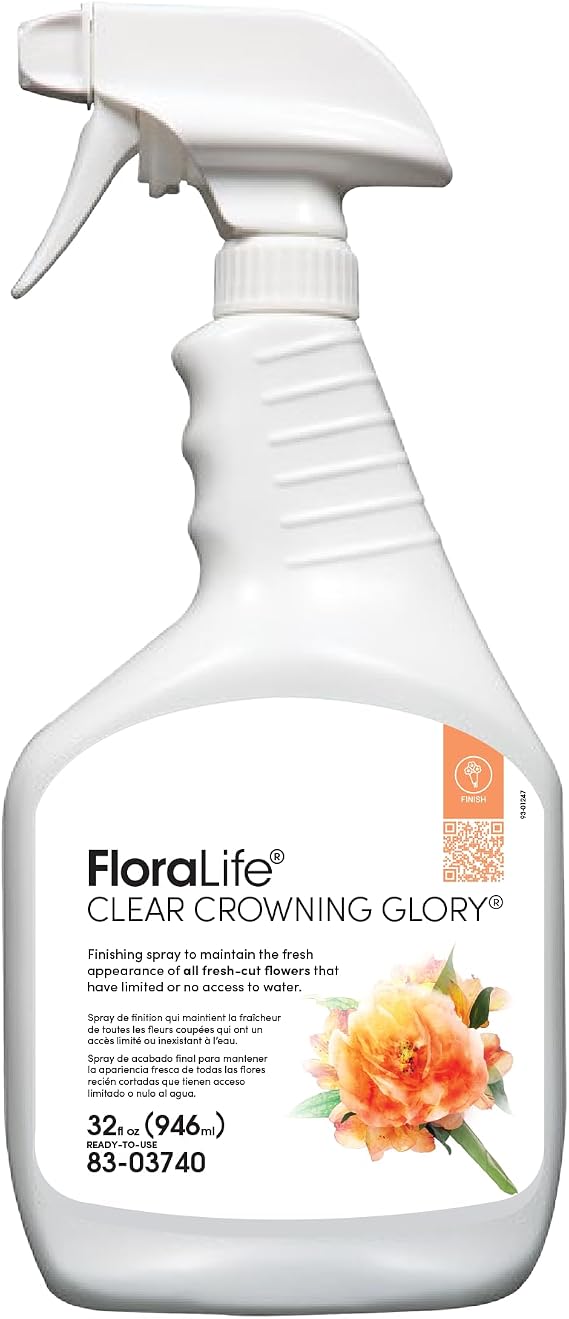 FloraLife Clear Crowning Glory - Liquid Shield Finishing Spray - 32fl oz