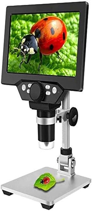 Dijital Mikroskop, Şarjlı, Standlı, 8 LED, 1000x Büyütme, 4,3 inç HD Ekran