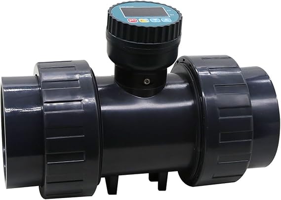 DN80 Large Flow Calculation RS485 LCD Digital FLOWMETER PVC Meter Acid Resistance UPVC Flow Sensor 3% Accuracy 1Pcs