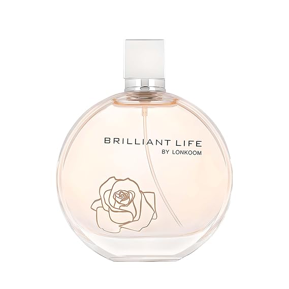 Lonkoom Brilliant Life Perfume for Women, 3.4 Fl Oz/100ml Eau de Parfum Spray Long-Lasting Fragrance, Floral Fruity Notes of Chinese Olive, Pear, Flower-De-Luce, Freesia, Vetiver