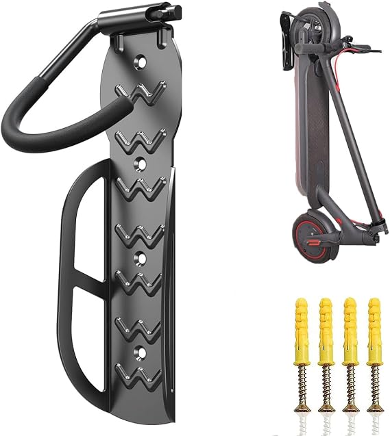 Eletric Scooter Rack Wall Mount,Scooter Hangers for Indoor,Garage,Shed, Vertical Hook Holder for Bike,Electric Scooter,Kid Scooter, Heavy Duty Holds Up to 60 lbs