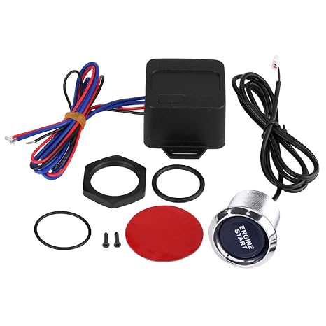 Duokon Engine Starter Button, 12V Universal Car Engine Start Push Button Ignition Switch Kit Blue