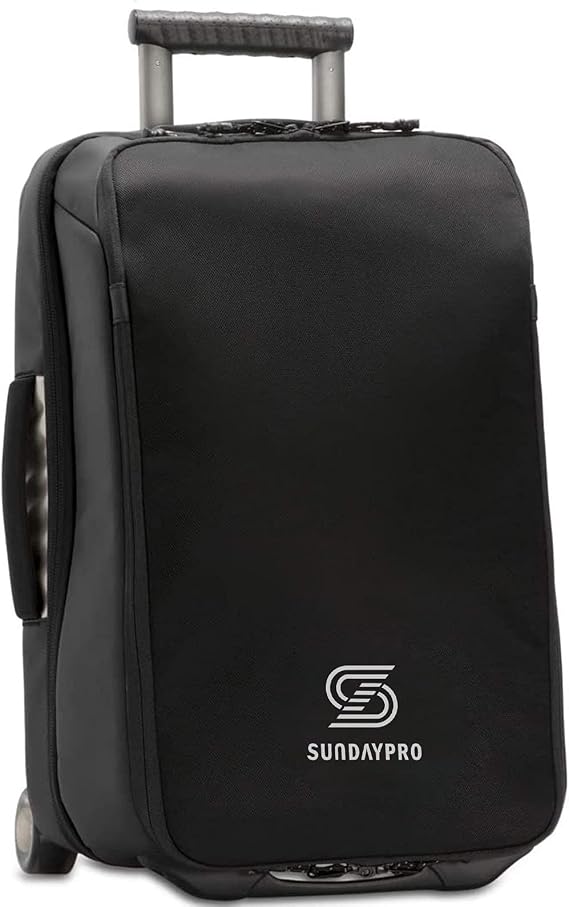 20-Inches Black Large Capacity Luggage Roller Suitcase