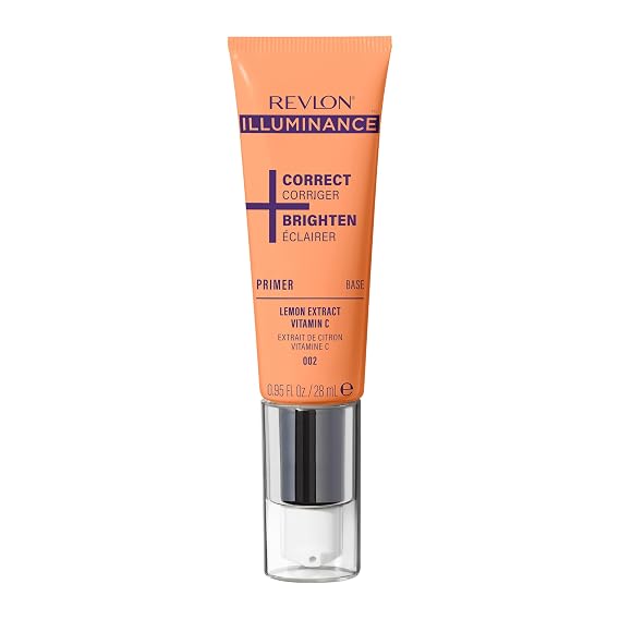 Revlon Illuminance Correct + Brighten Makeup Primer, 0.95 fl oz | Primes skin for makeup application and enhances wear. Works to visibly improve skin's brightness instantly and over time.