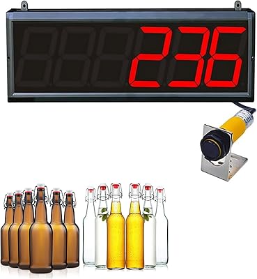 6-Digit LED Display Screen Counter, 4 Inch LED Digital Counter with Infrared Sensor, Counting Up to 999999, 0-30cm Sensing Distance for Factories, Warehouses, Logistics, Garages