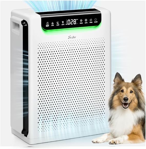 Air Purifiers for Home Large Room, Cover Up to 2600 Ft2 with Washable Filters, Powerful Turbo Mode, PM2.5 Air Quality Display, 22dB Sleep Mode, Air Cleaner for Smoke, HAP607, Pinkish White