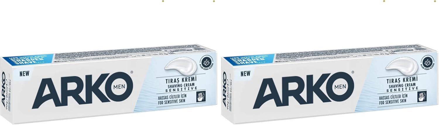 Arko Men Sensitive 90 gr Shaving Cream 2 pack for Sensitive Skin