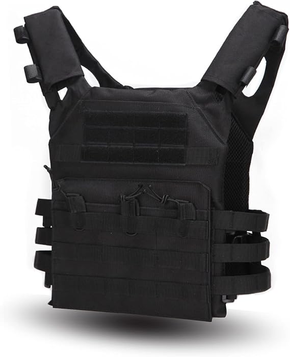 Vest Adjustable Durable for Outdoor Activity Black