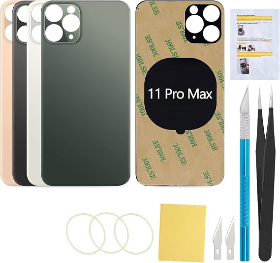 Rear Back Glass Cover Replacement Compatible with iPhone 11 Pro Max 6.5 Inches All Carriers (Matte Midnight Green)