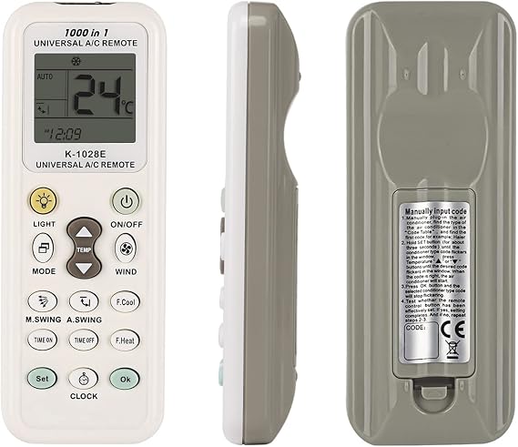 Universal Air Conditioning Remote Control for LG Gree Midea Toshiba Haier Daikin Hitachi Sharp Panasonic Samsung Sanyo Hisense Fujitsu Whirlpool and More Than 1000 Brands A/C Controller