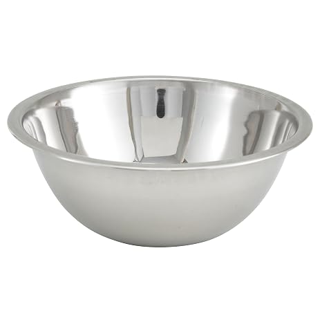 Winco Mixing Bowl, 13-Quart, Medium, Stainless Steel | Dishwasher safe, Restaurant service, Great for Salads, Sides, Pasta and Shared Dishes