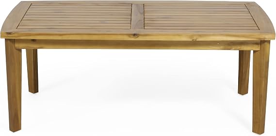 Solano Outdoor Rectangular Coffee Table - Acacia Wood - Teak