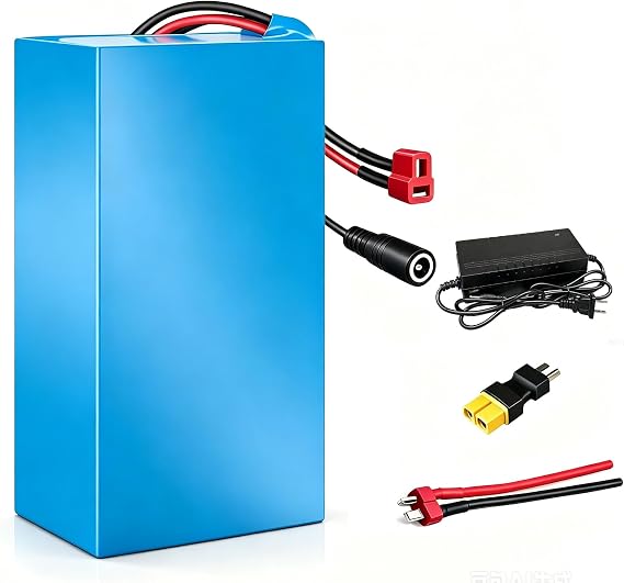 36V 20Ah Universal Lithium Battery 36V Battery with 30A BMS & Waterproof PVC Case, T-Plug/Support for 200-800W DIY Projects