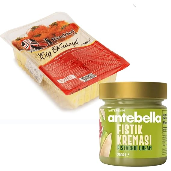 500 gr/1.1 lbs Kataifi Material (Fresh Not Dried) - Make Chocolate Dubai with + 7oz Pistachio Cream Kataifi, Kataifi Shredded Fillo Dough, Kataifi Pastry, Phyllo Dough - Total 1.53 Lbs shipped from Turkey
