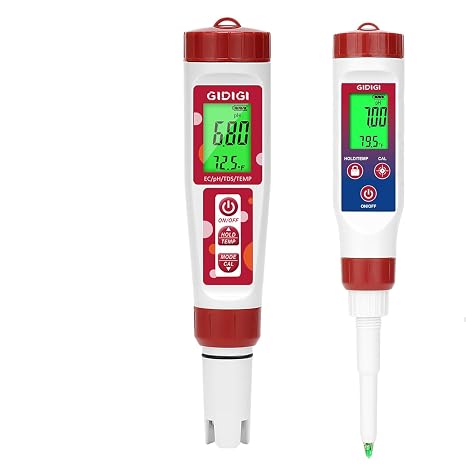 pH Meter for Water and Food pH Meter, for Hydroponic,TDS Water Tester for Drinking Water,Digital pH Meter with Backlit & ATC for Hydroponic Nutrient,Pool,Aquarium,Tap Water,Home Use