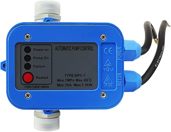 Water Pressure Switch, 110V Automatic Electronic Switch Control Water Pump Pressure Controller for Water Pump Blue