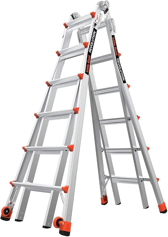 Little Giant Ladders, Revolution, M26, 26 ft, Multi-Position Ladder, Aluminum, Type 1A, 300 lbs weight rating (12026)