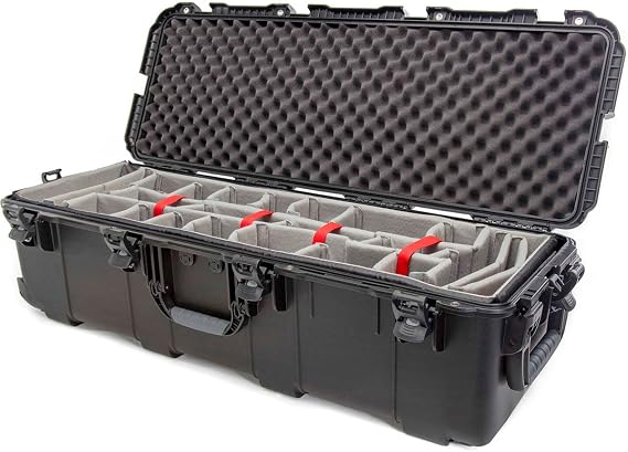 Nanuk 988 Wheeled Waterproof Hard Case with Padded Divider, Black
