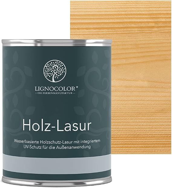 Lignocolor® Holzlasur (750ml Transparent farblos) schützende Lasur für Außen & Innen Wasserbasis