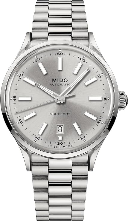 MIDO Multifort Patrimony Powerwind - Swiss Automatic Watch for Men - Silver Dial - Case 40mm - M0404071103100