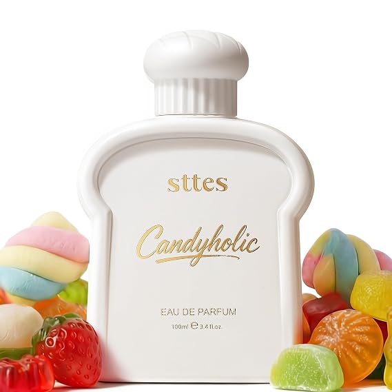 Sttes Candyholic Eau de Parfum for Women 3.4 Fl Oz / 100ml Sweet Candy Perfume with Cotton Candy, Butterscotch & Vanilla, Candyholic Gourmand Fragrance, Long Lasting Women's Perfume Gift