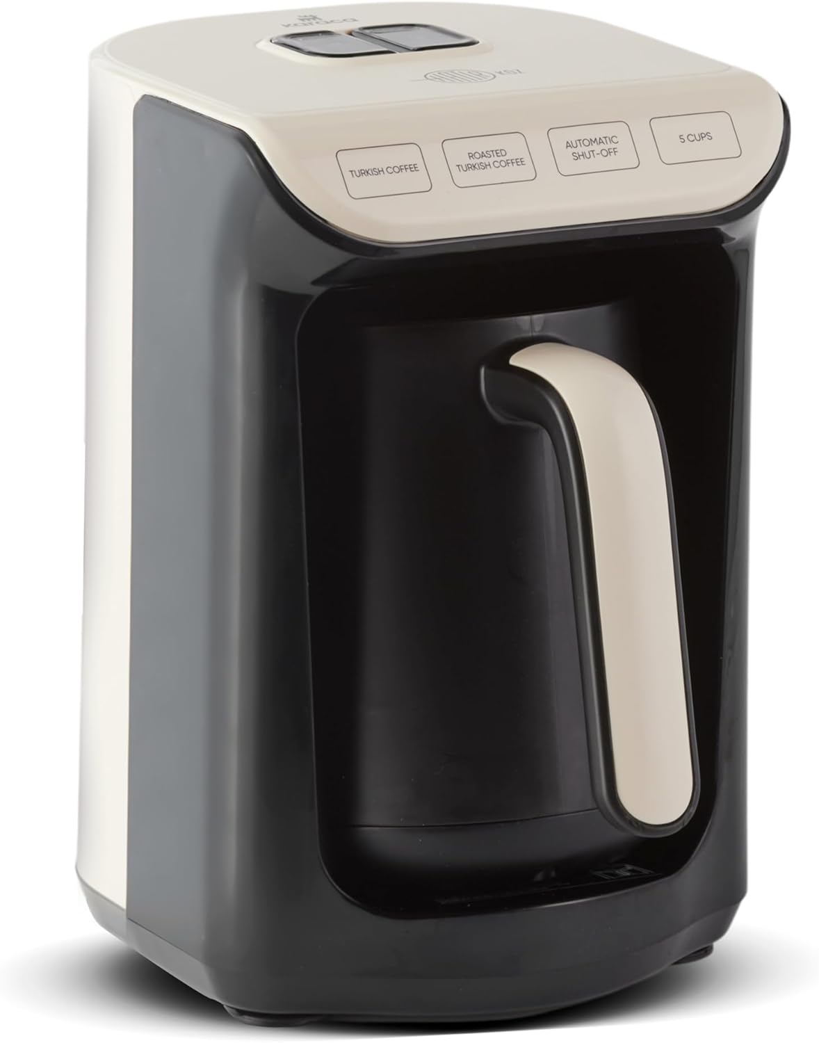 Karaca Hatır Embers 5 Cup Capacity Turkish Coffee Machine, Cream