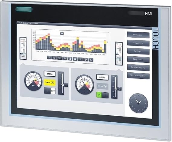 HMI TP1200 Comfort Touch Panel, 12" Widescreen TFT Display, 6AV2124-0MC01-0AX0, Human Machine Interface