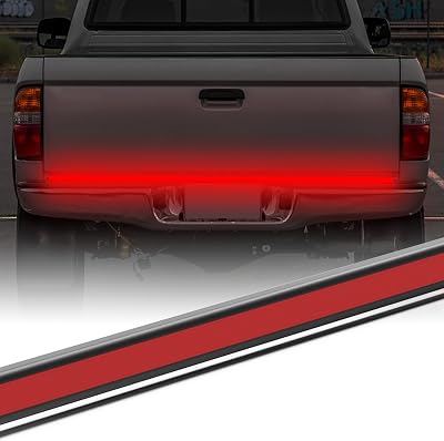 Tailgate Light Bar,Aluminum Frame Tailgate Light Strip for Pickup Truck Trailer with Red Running Brake Lights Reverse Sequential Red Turn Signal 60 Inch