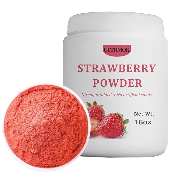 Premium Freeze Dried Strawberry Powder 1LB /453g, 1 Ingredient,No Sugar Added,100% Natural Strawberry Powder for Baking,No Additives.