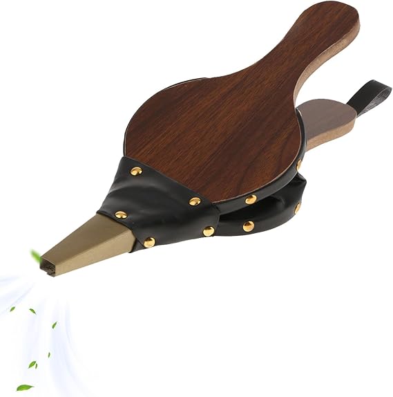 Fireplace Bellows - Wood Stove Bellows, Wood Air Blower, Stove Fireplace, Large Wood Chimney Fire Pit Air Blower Cast Nozzle, Fireplace Air Blower, Fireplace Maintenance Tools for Outdoor Camping