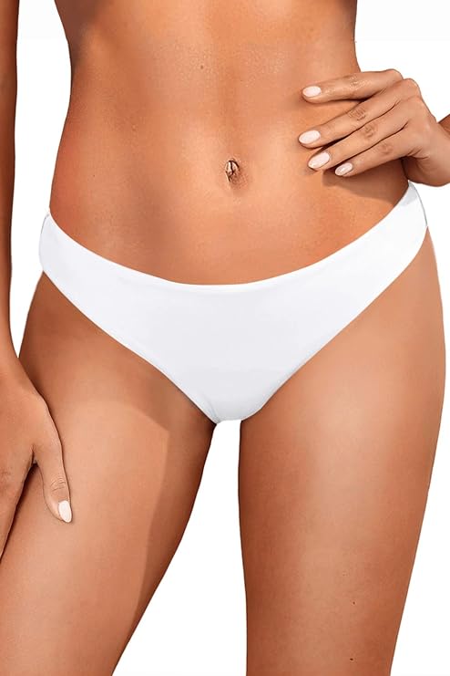 Women Low Rise Bikini Bottoms - Moderate Coverage Swimsuit Bottoms Brief | Bathing suit bottoms, Fully lined, Low Waisted, Swimwear
