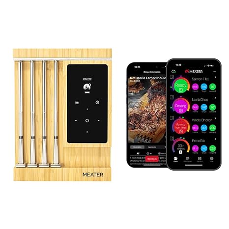 MEATER Pro XL WiFi & Bluetooth Meat Thermometer, 4-Probe, 1000F, Accurate