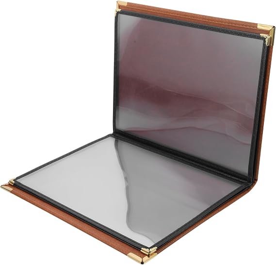 ULTECHNOVO Transparent PVC Menu Sleeve for Restaurant Menus Flexible Recipe Binder Pages and Holder for