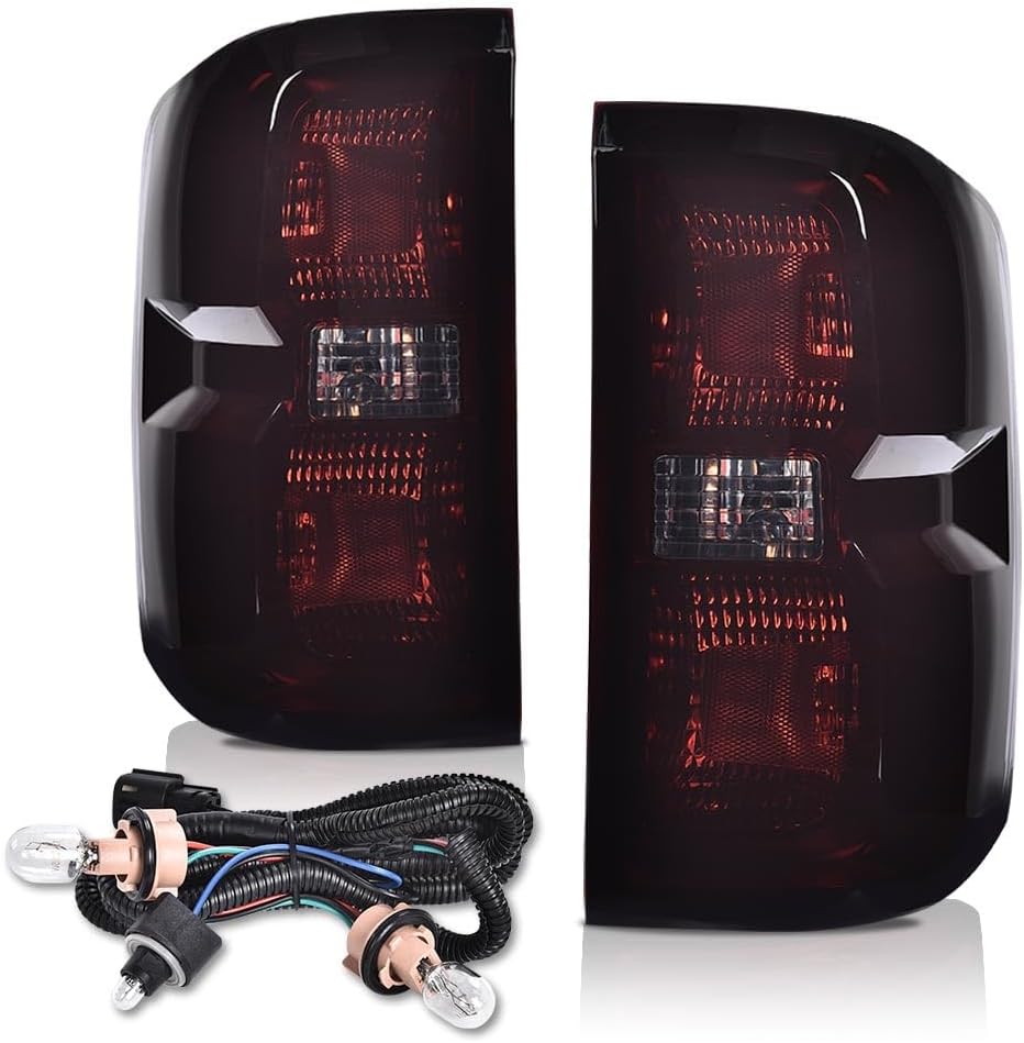CHEDA Tail Light Lens Compatible with Chevy C10 1975-1986, Set of 2 Driver and Passenger Side,5968330, 5968329, GM2801122,GM2800122 Rear Lamp Assembly Pilotos Traseros Conjunto