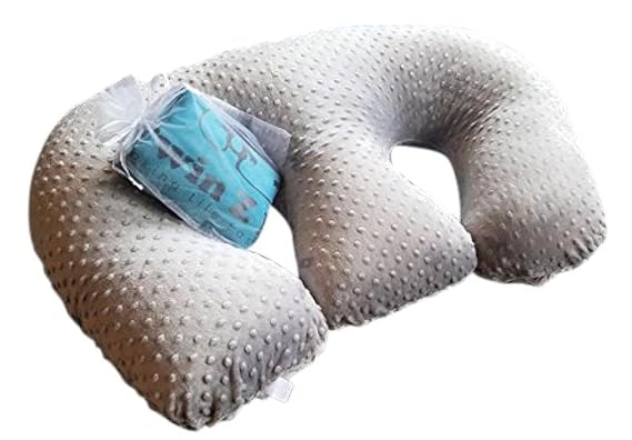 Twin Z The Pillow - 6 uses in 1 Twin Pillow ! Grey Plus Free Travel Bag!