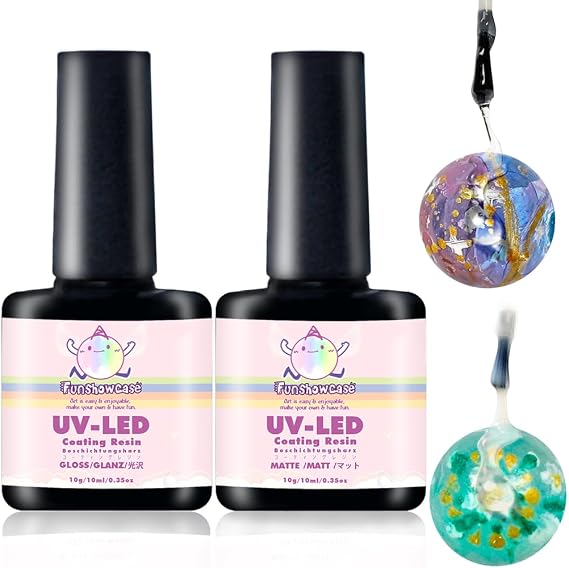 Coating UV Resin Gloss Set with Brush