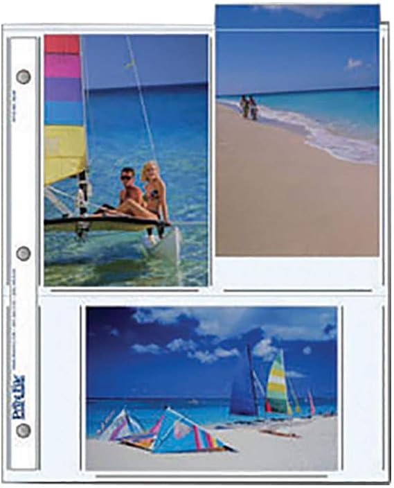 Print File Photo Pages Holds Six 4x6 Prints, Pack of 100