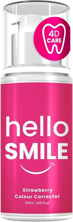 Hello Smile Anında Beyazlatıcı Diş Jeli, Çilek Aromalı, Leke Karşıtı & Plak Önleyici, Ferahlatıcı Günlük Ağız Bakımı, 50 ML
