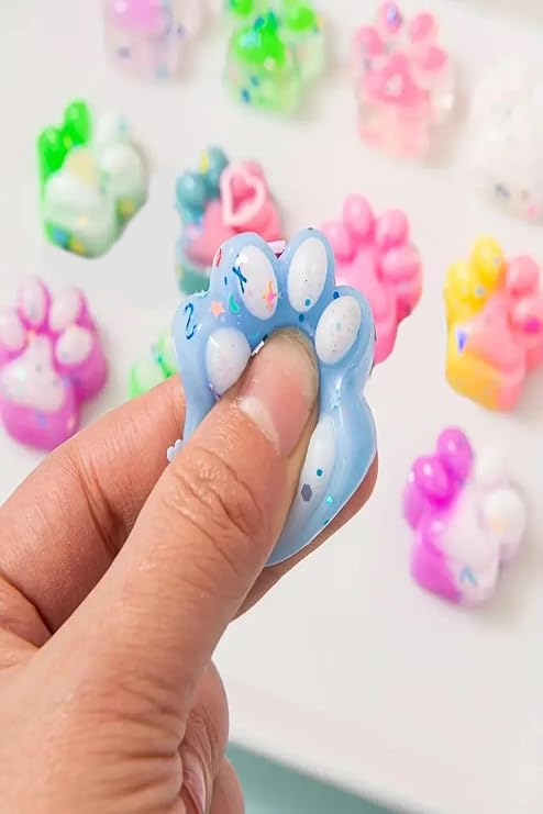 Hyd 3 Adet Oyuncak Mini Squishy Kedi Patisi 4Cm Sukuşi Pati Pullu Pati Eğlenceli Oyun